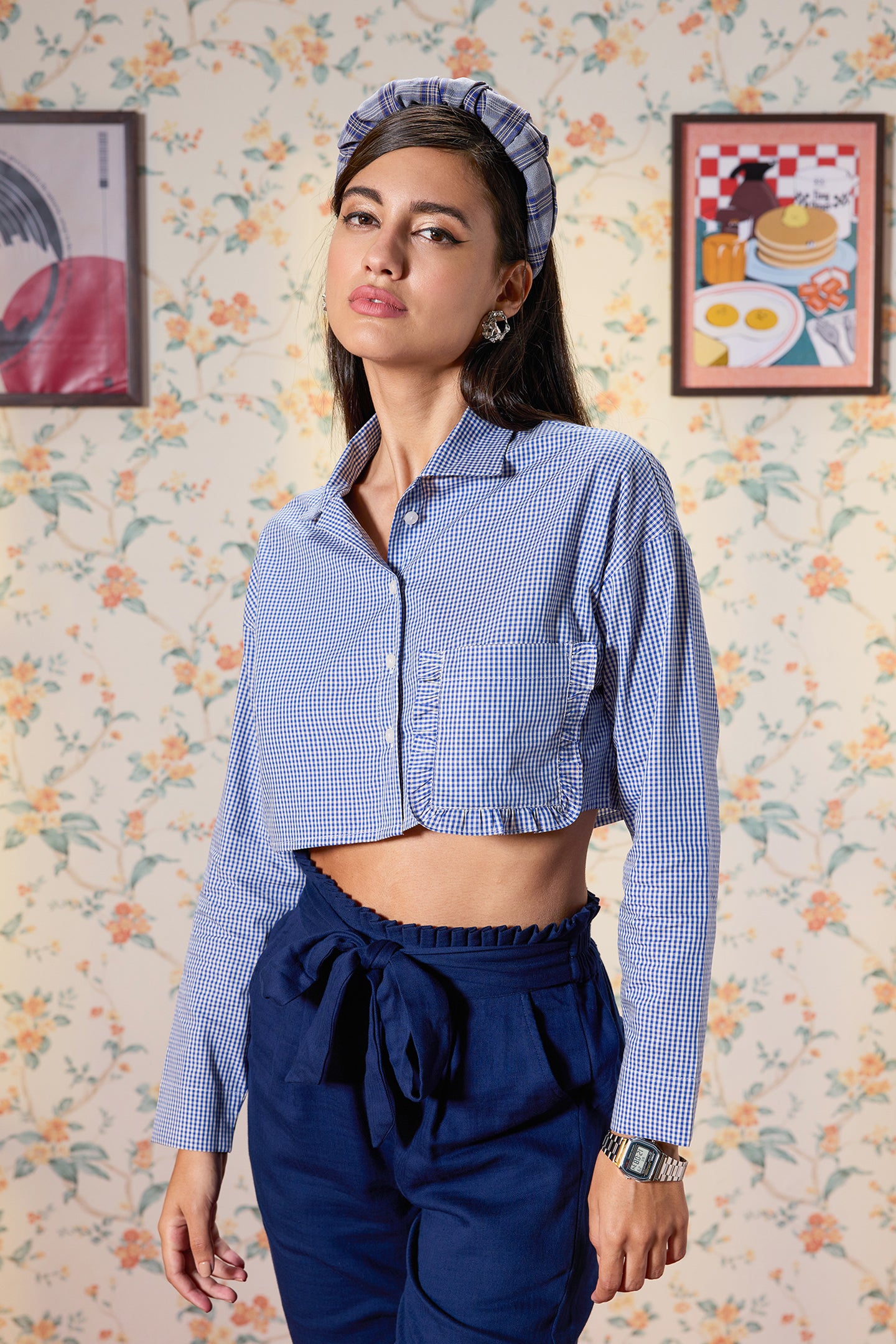 Maxie|Breathable Cotton Checked Shirt