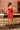 Lindsay|Chic Lycra Satin Red Corset Detail Dress