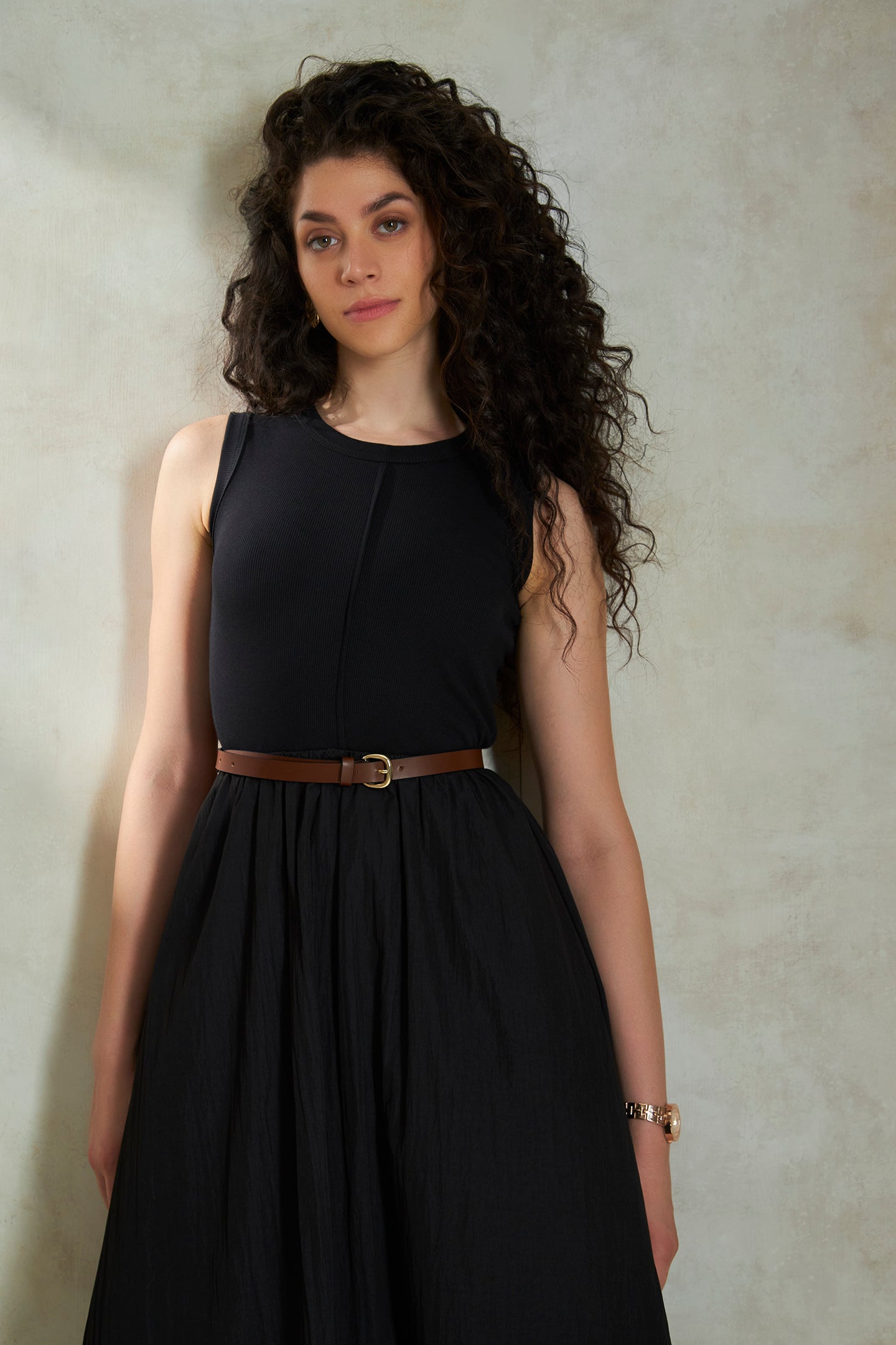 Mindy|Soft cotton fit & flare dress