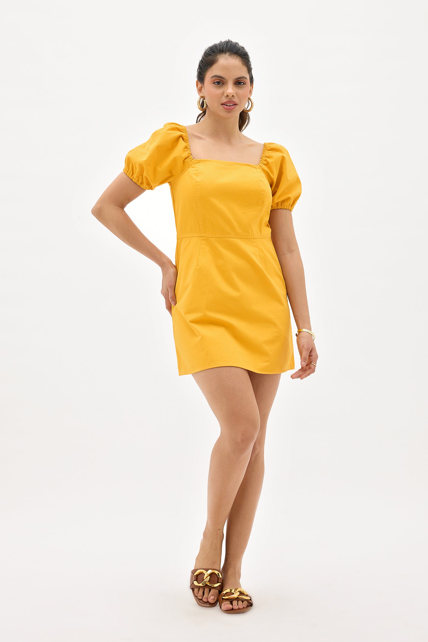 Pia|Chic Cotton Mini Dress