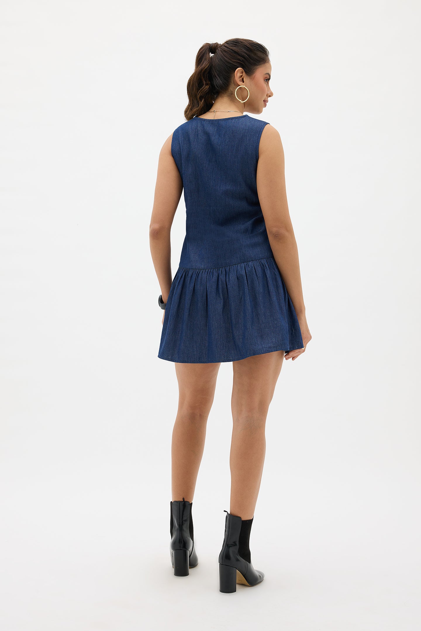 Zayna|Breathable Denim Cotton Dress