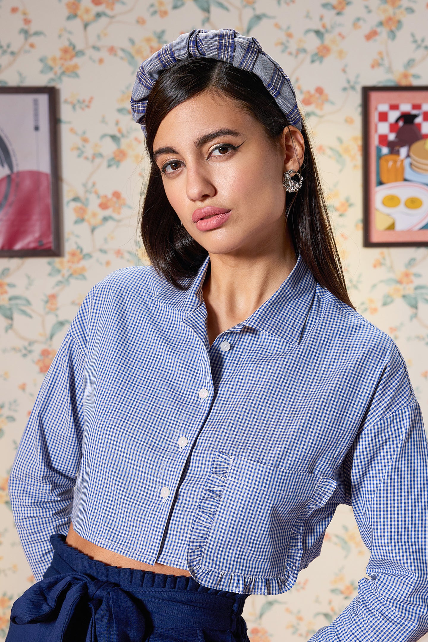 Maxie|Breathable Cotton Checked Shirt