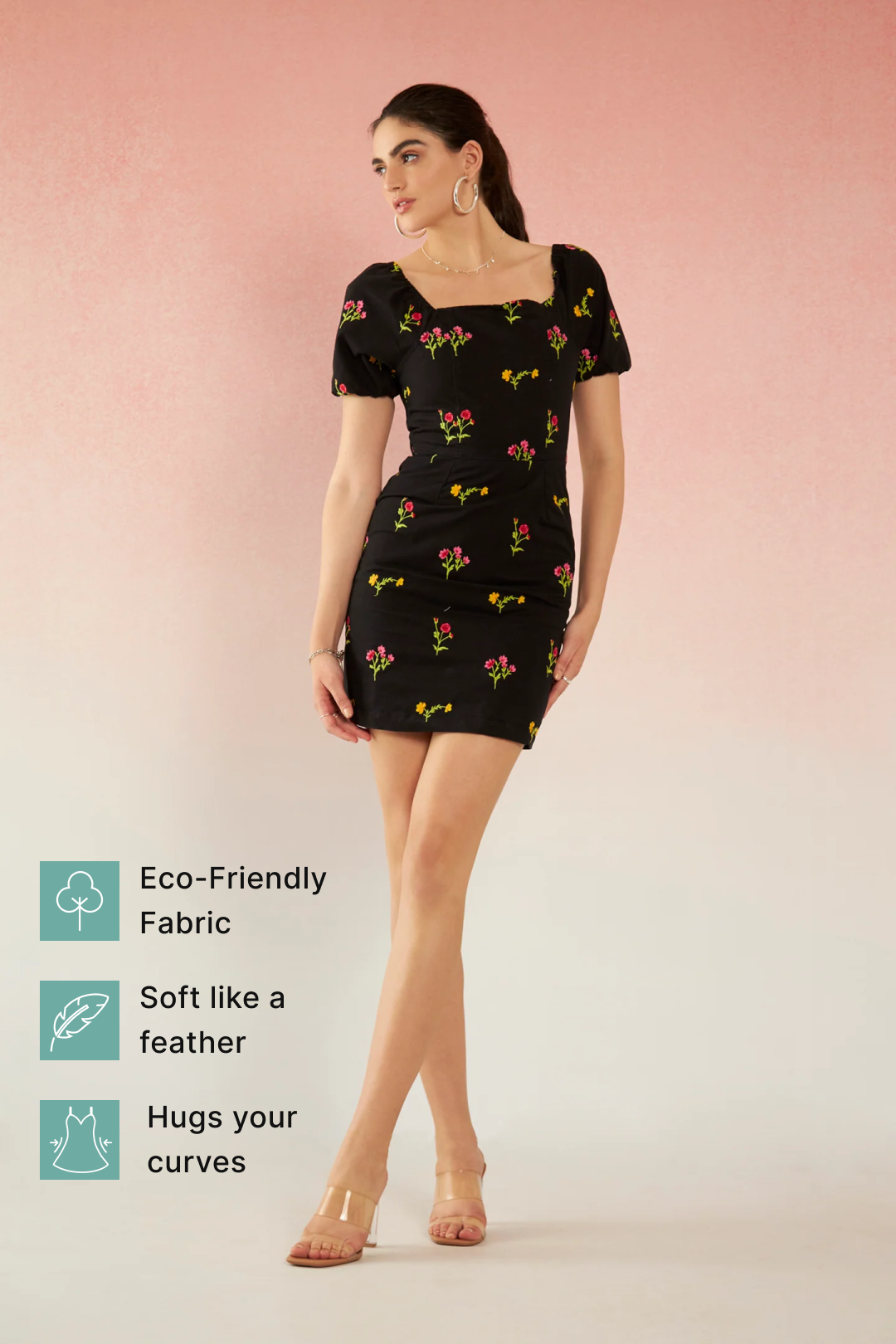 Kathryn|Breathable Cotton Floral Embroidered Dress