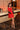 Lindsay|Chic Lycra Satin Red Corset Detail Dress