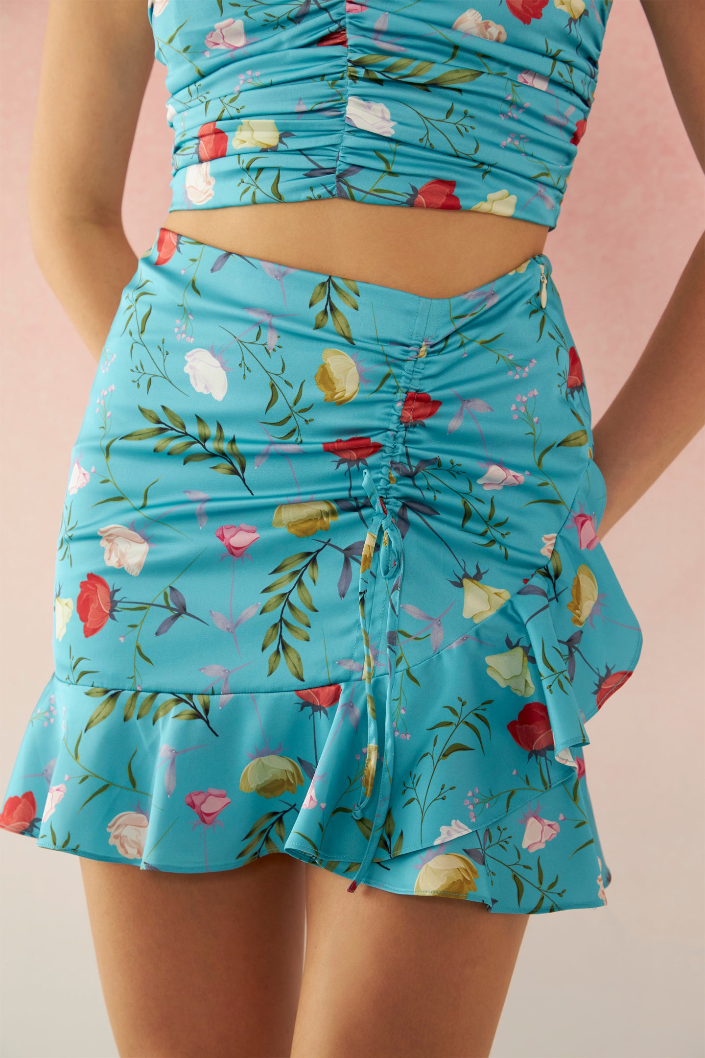 Danica Skirt|Sultry Recycled Polyester Floral Skirt